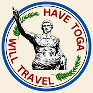 Cover art of Have Toga, Will Travel: Exploring Greece and Rome, Ancient and Modern, presented by Cam Hawkins